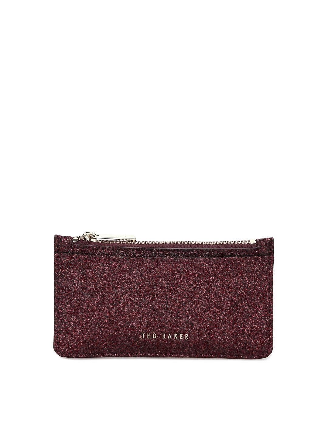 

Ted Baker Women Purple Zip Detail Leather Zip Around Wallet