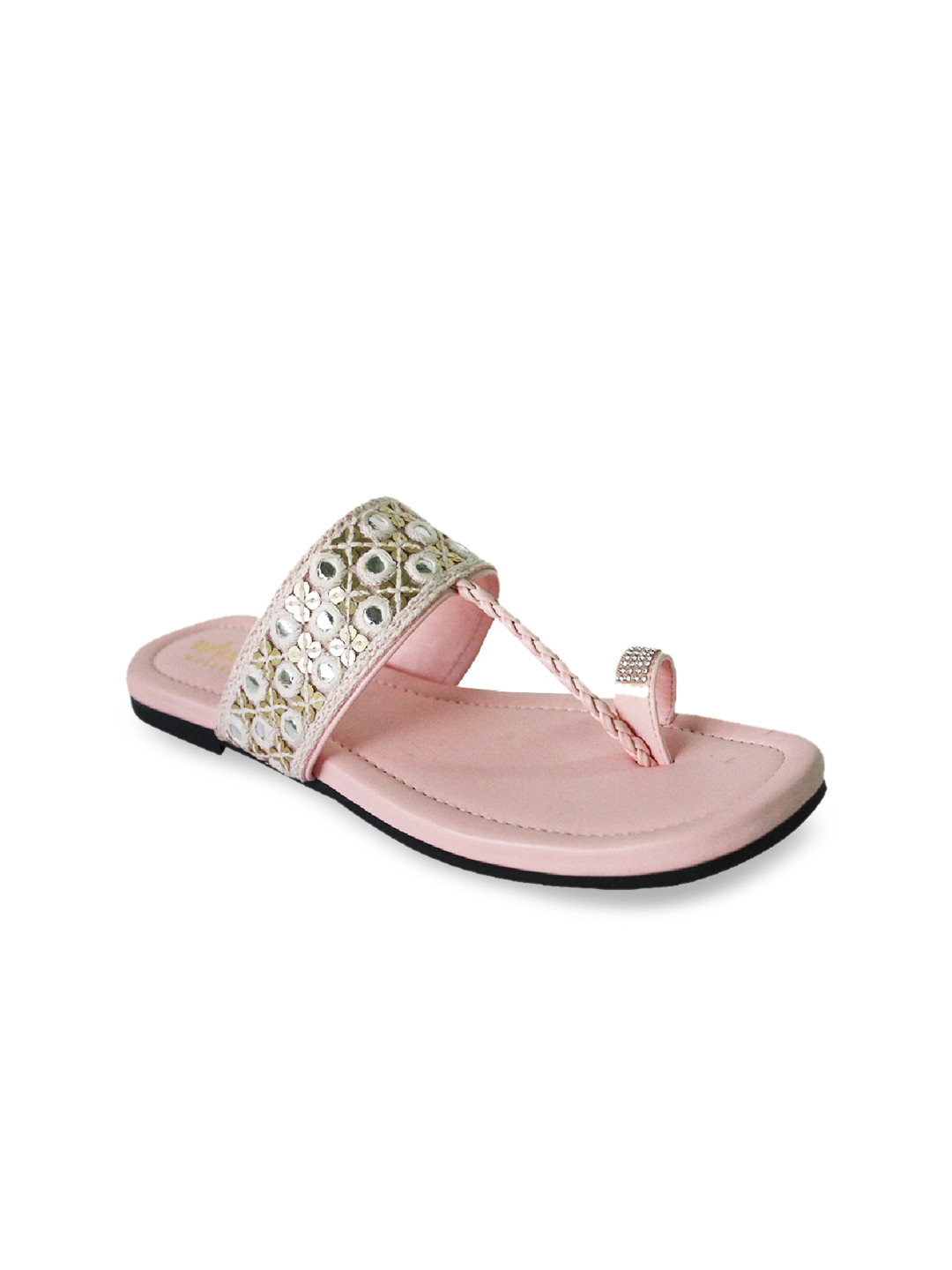 

WALK N STYLE COLLECTION Women Pink Ethnic One Toe Flats