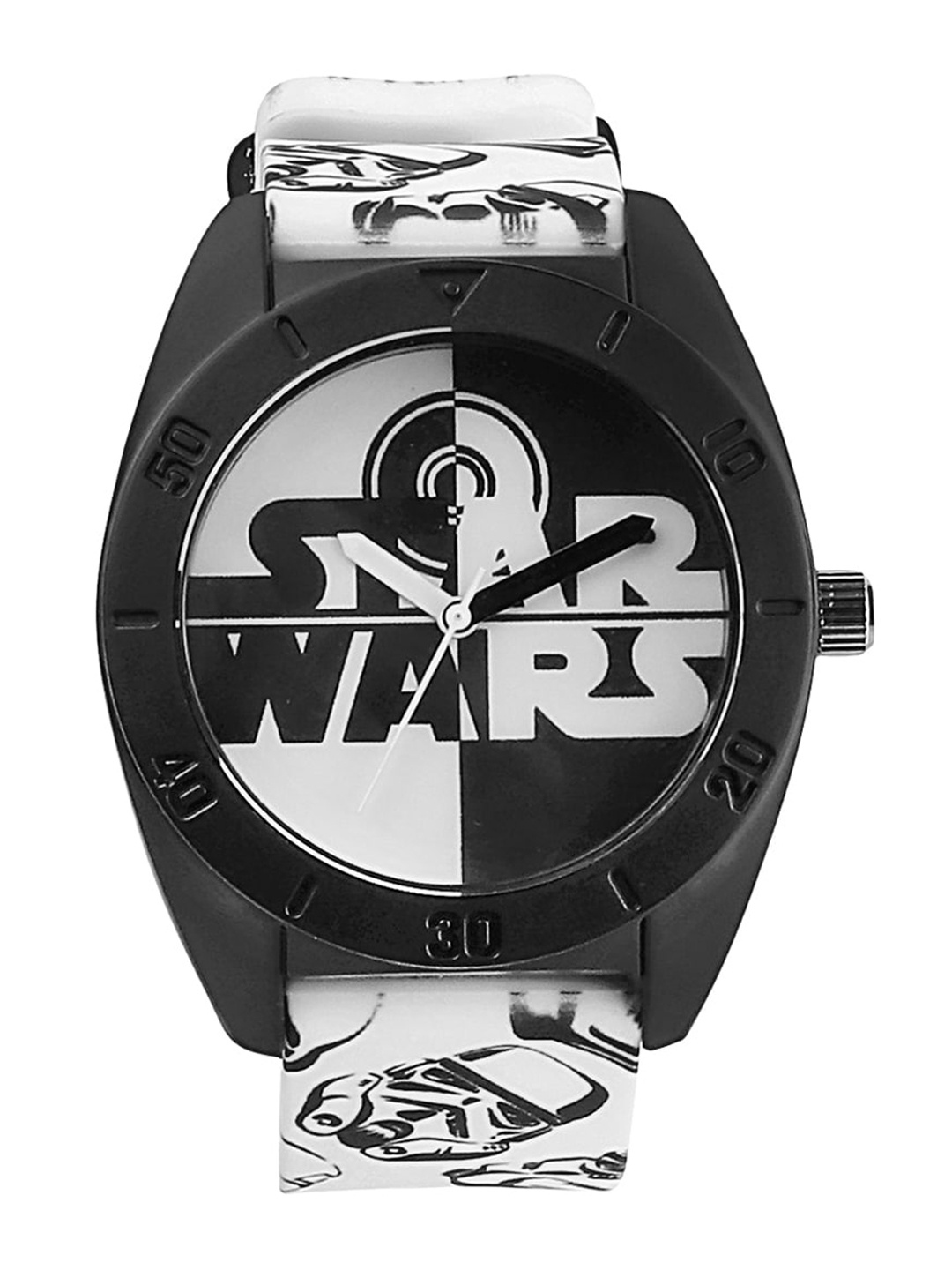 

Marvel Unisex Kids Black Printed Dial & White Straps Analogue Automatic Watch
