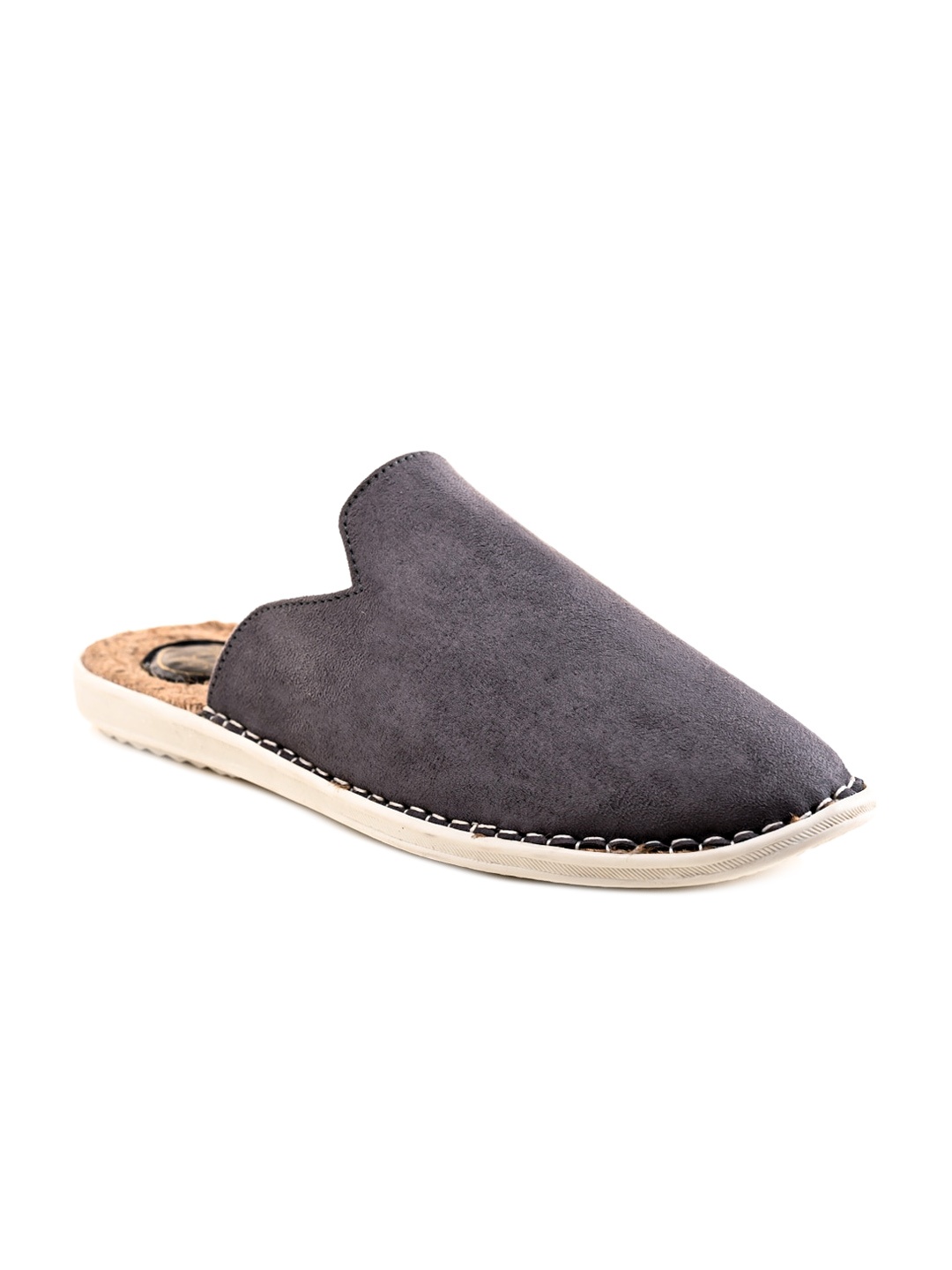 

MONKSTORY Men Grey Faux Suede Mules