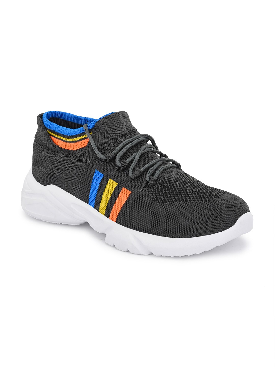 

MENGLER Men Grey Mesh Running Sports Shoes