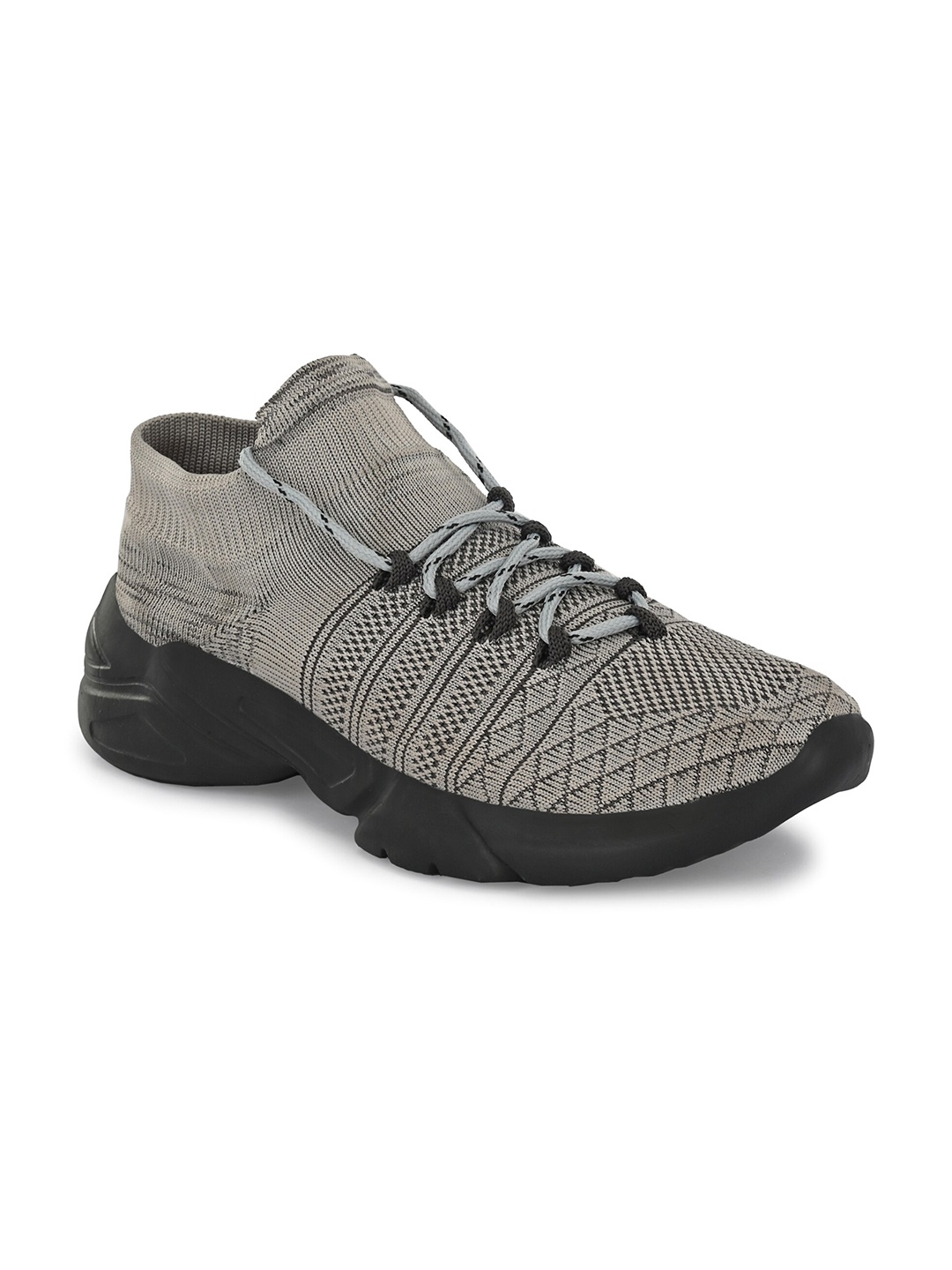 

MENGLER Men Grey Mesh Running Shoes