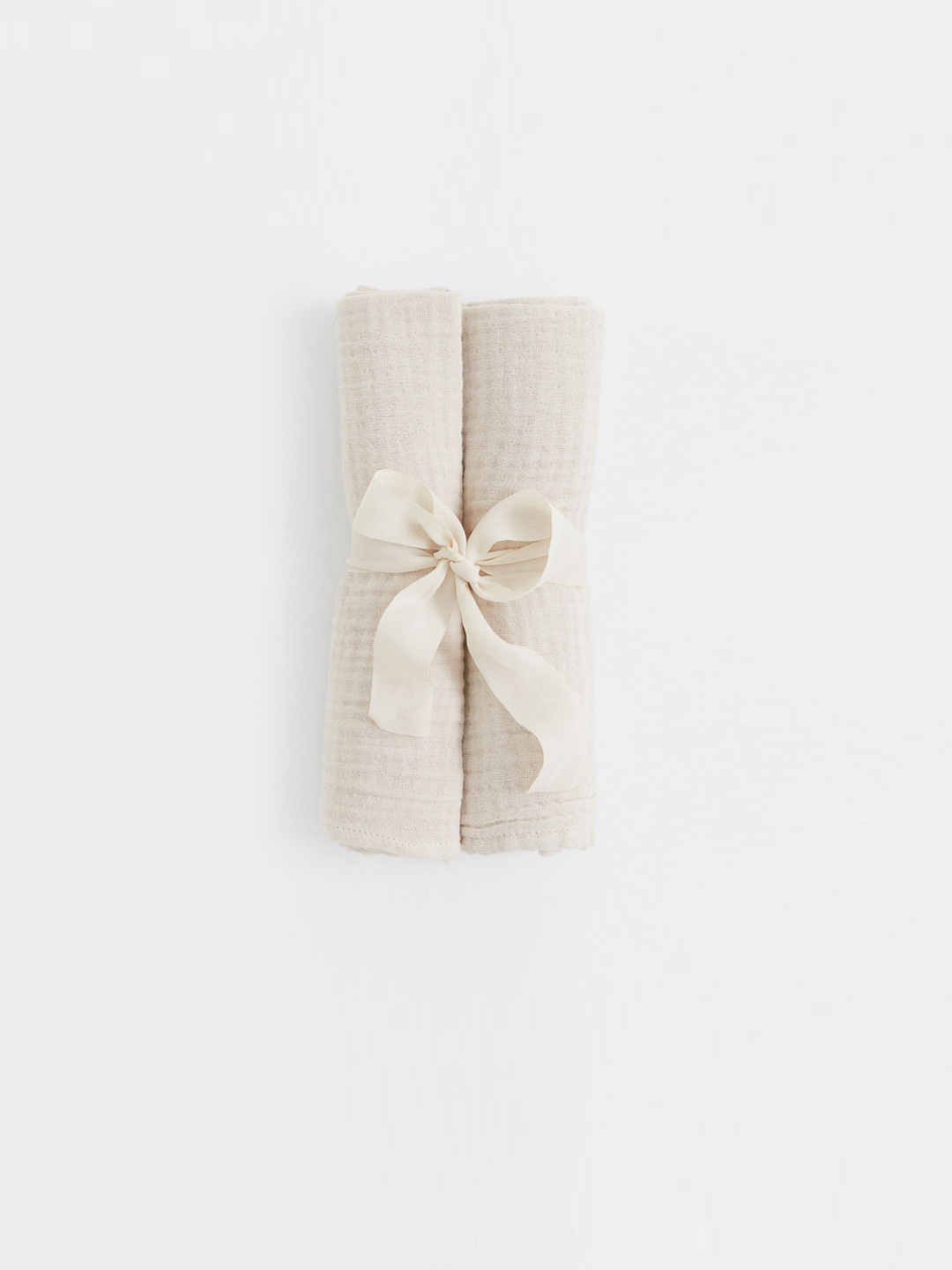 

H&M 2-Pack Cotton Muslin Napkins, Beige