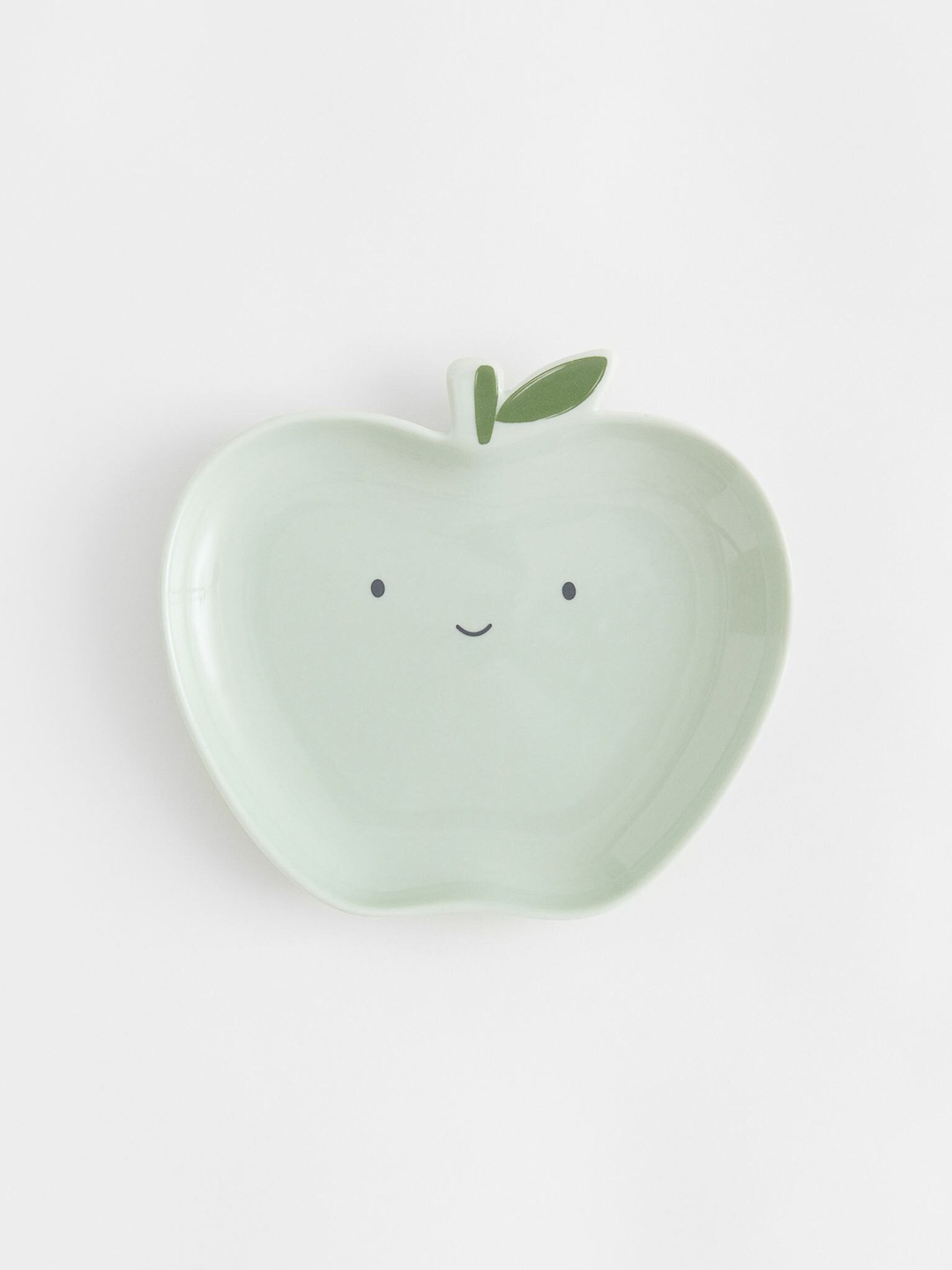 

H&M Apple-Shaped Porcelain Plate, Green
