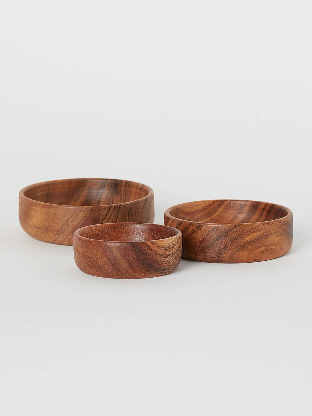 

H&M Brown 3-Pack Wooden Bowls