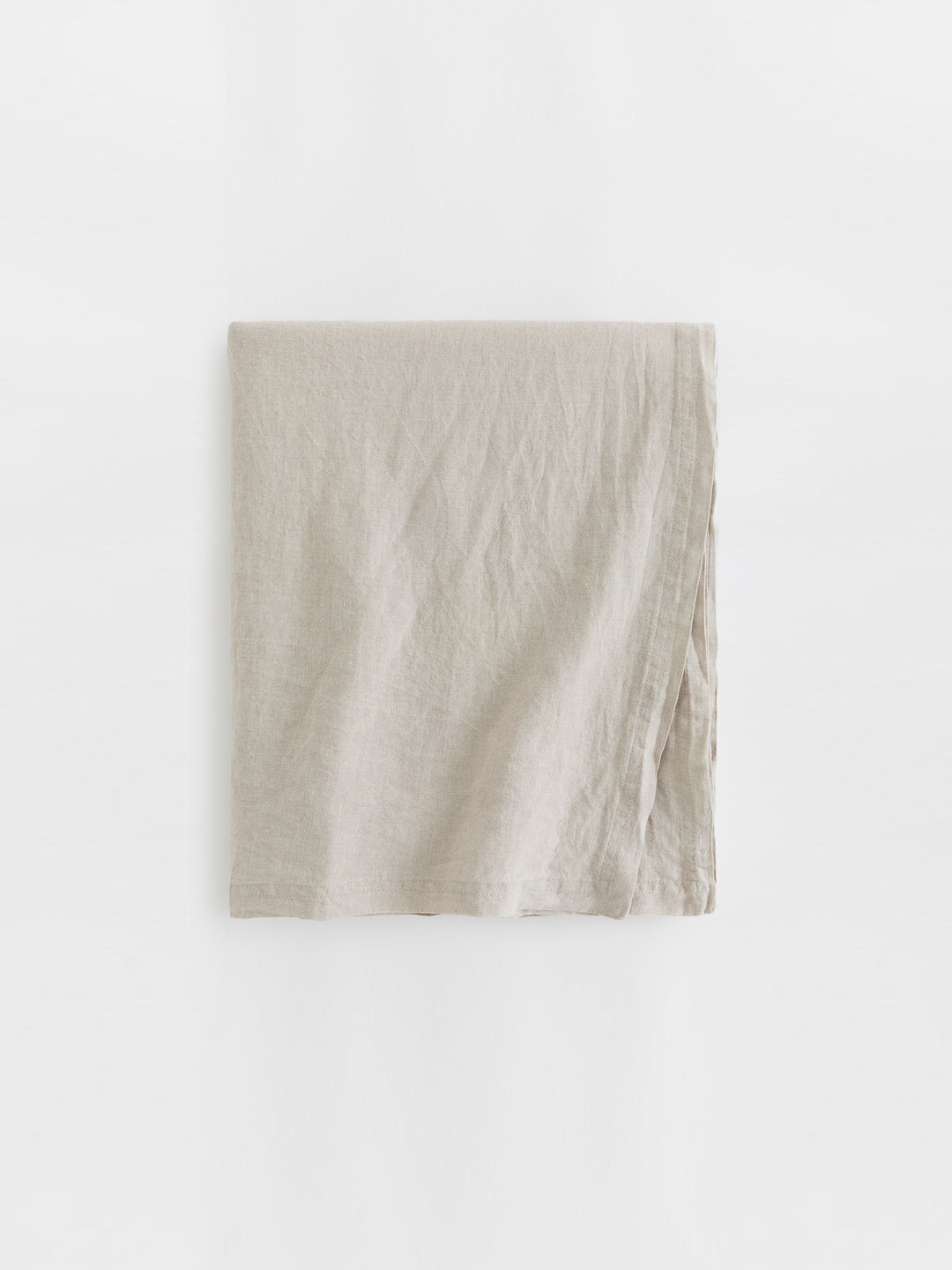 

H&M Beige Washed Linen Table Cloth