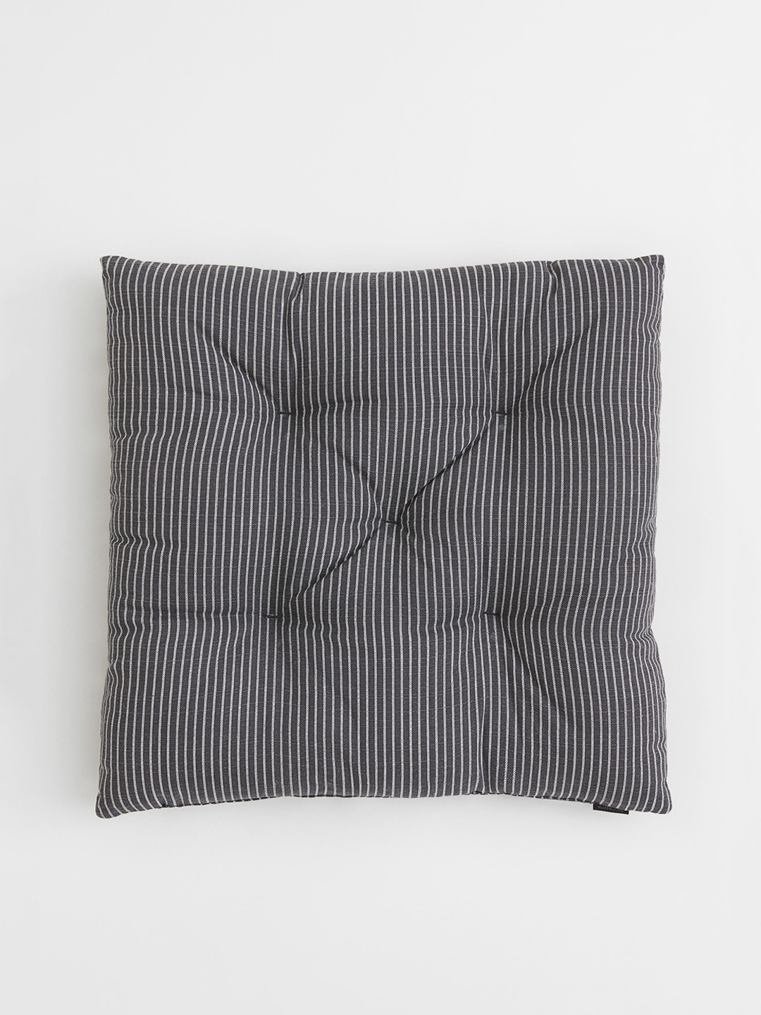 

H&M Grey Striped Cotton Seat Cushion