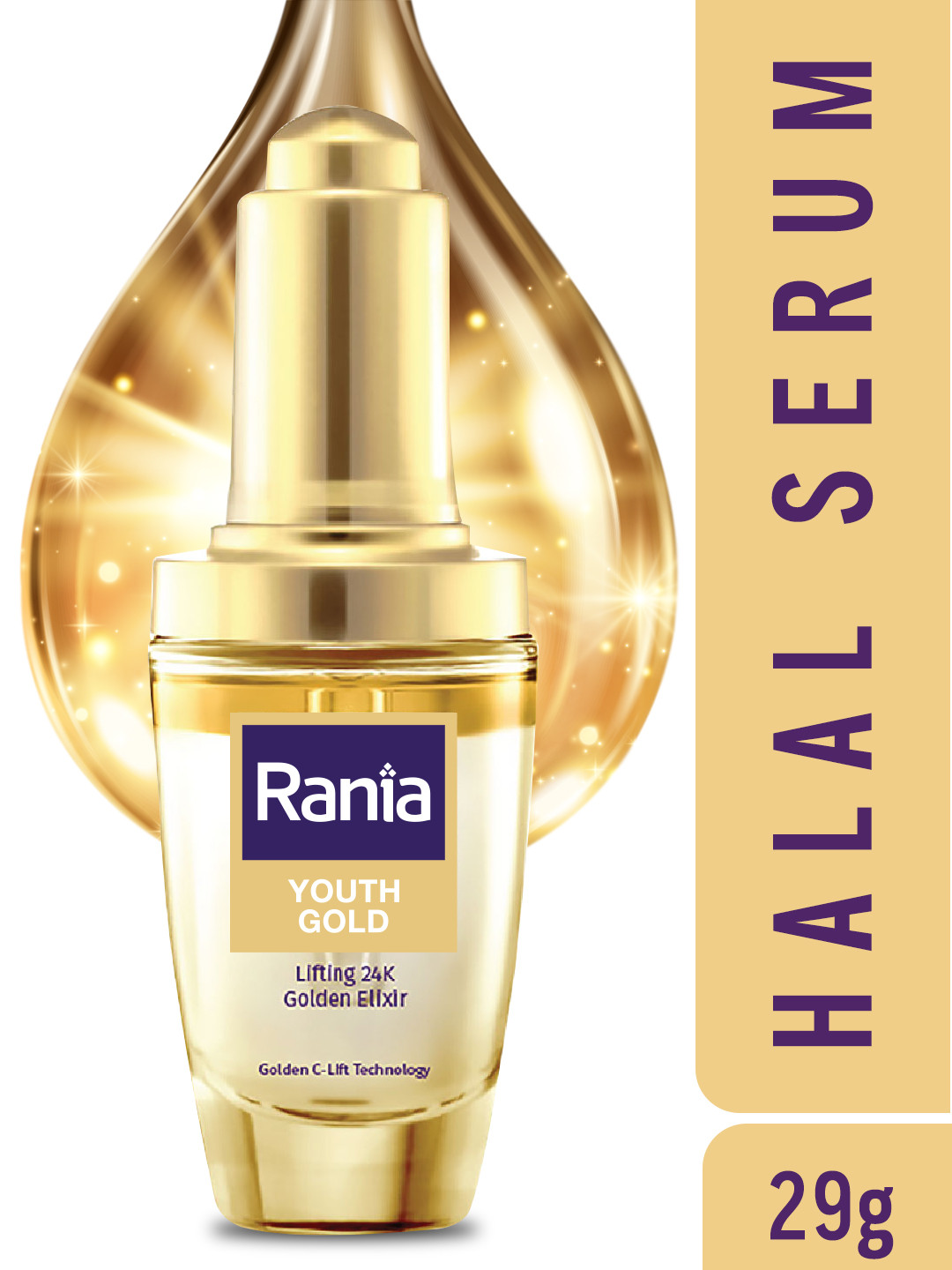 

Rania Youth Gold Lifting 24K Golden Elixir with Gold Stabilized Vitamin C - 29g