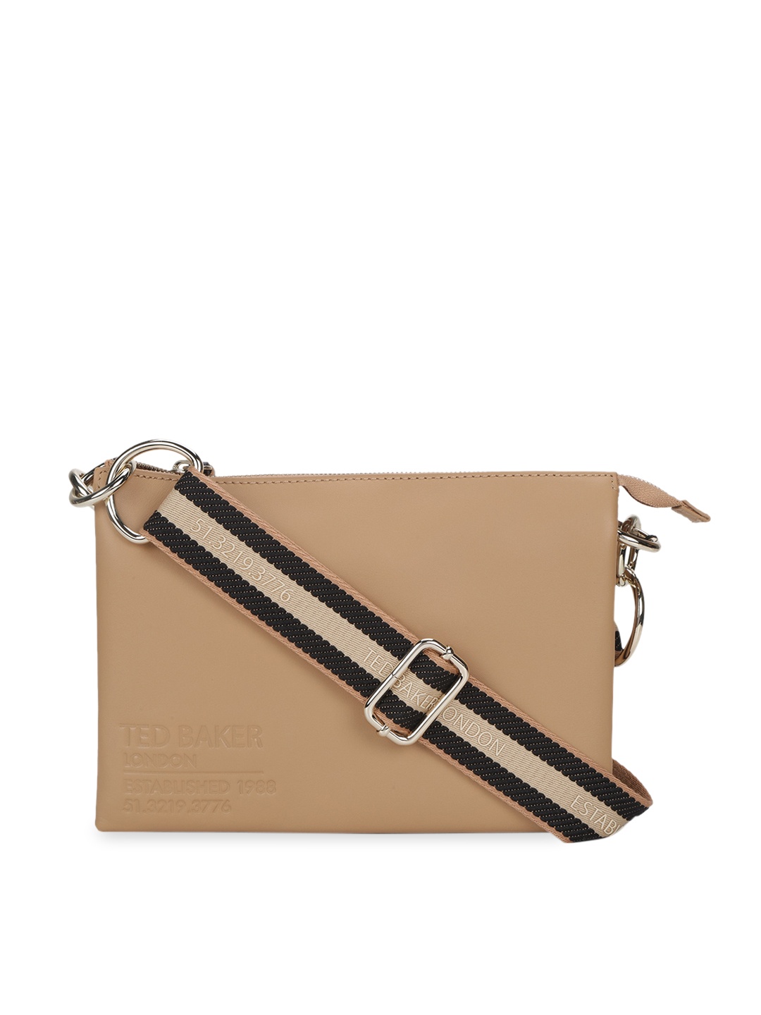 

Ted Baker Brown Leather Structured Sling/Cross Bag