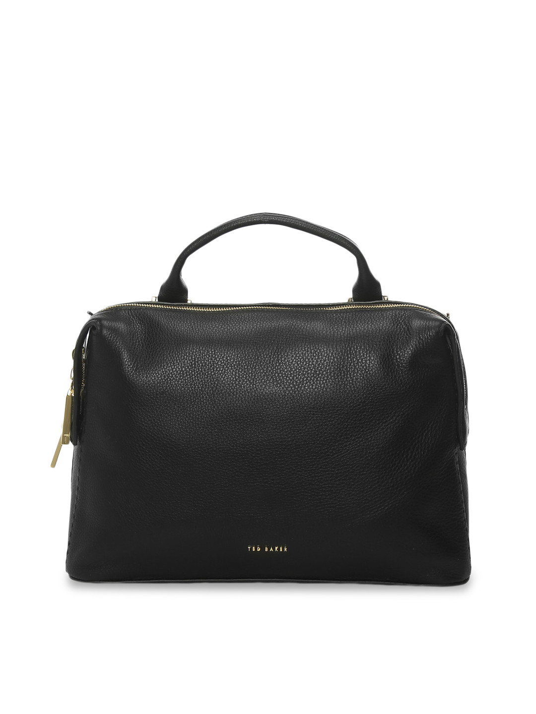 

Ted Baker Black Leather Structured Handheld Bag with Tasselled