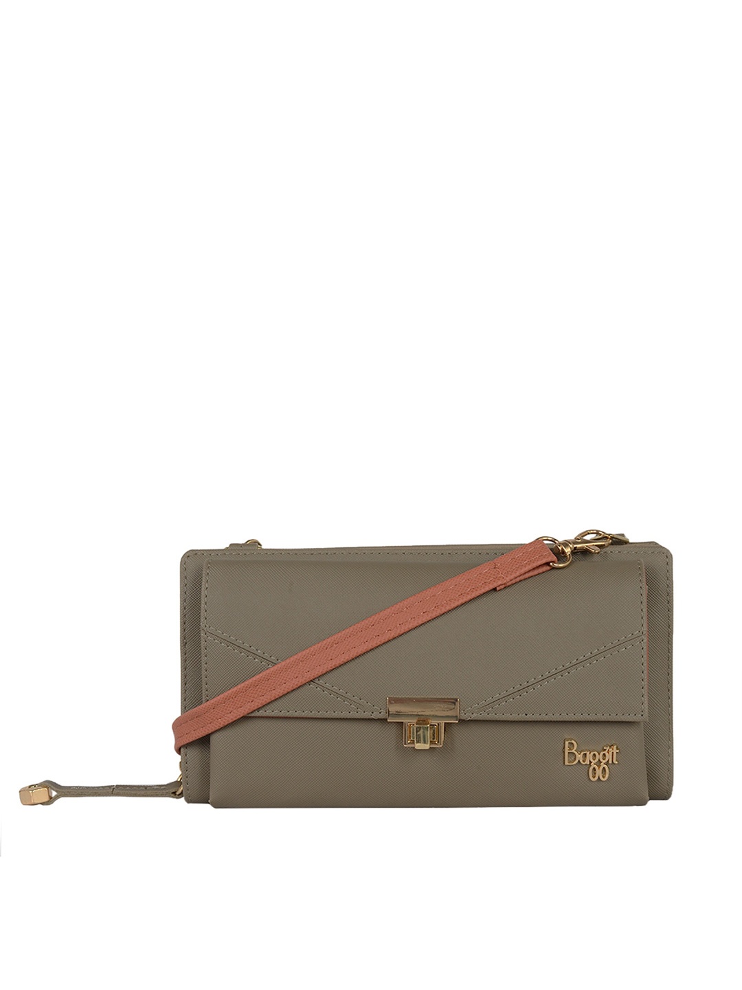 

Baggit Women Khaki & Brown Zip Around Wallet