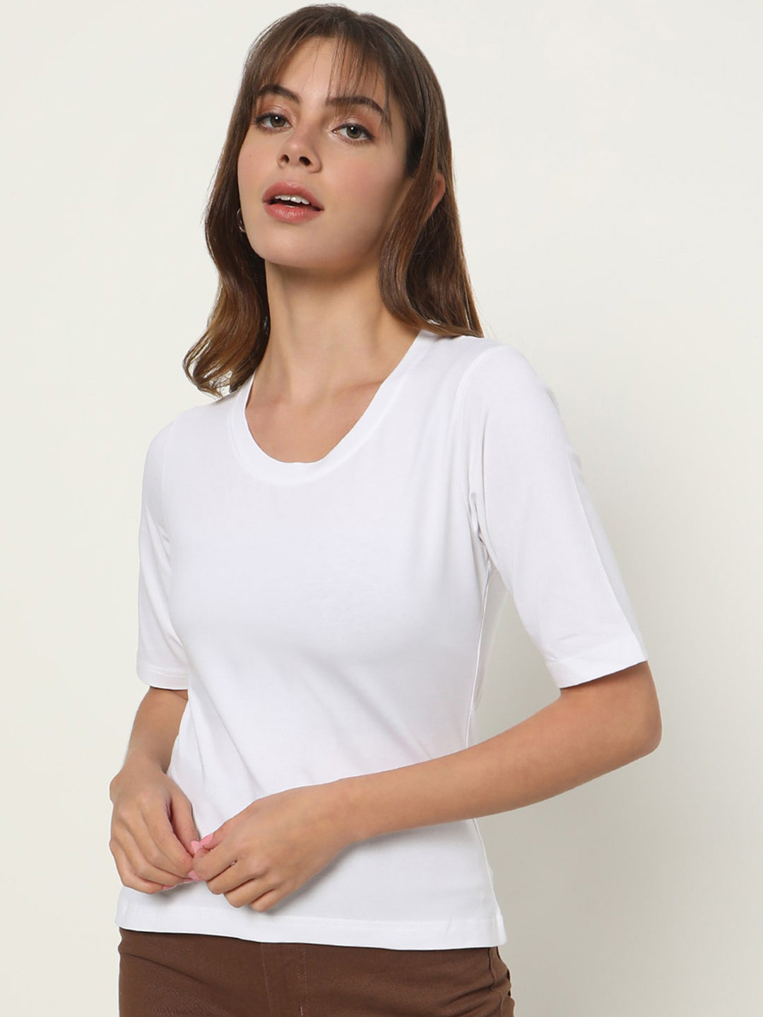 

Bewakoof Women White T-shirt