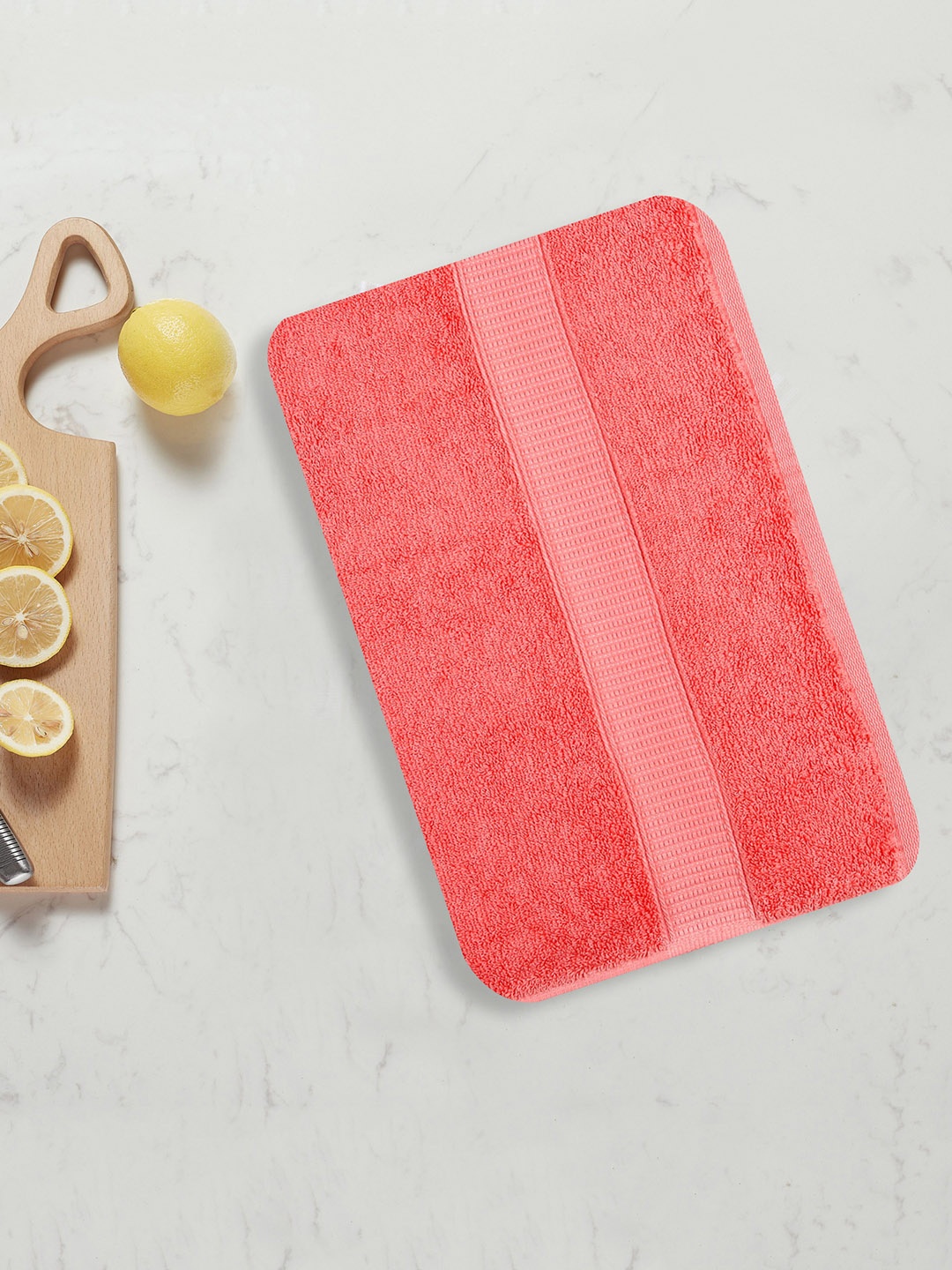 

LUSH & BEYOND Peach-Coloured Set of 2 Cotton 500GSM Bath Towel