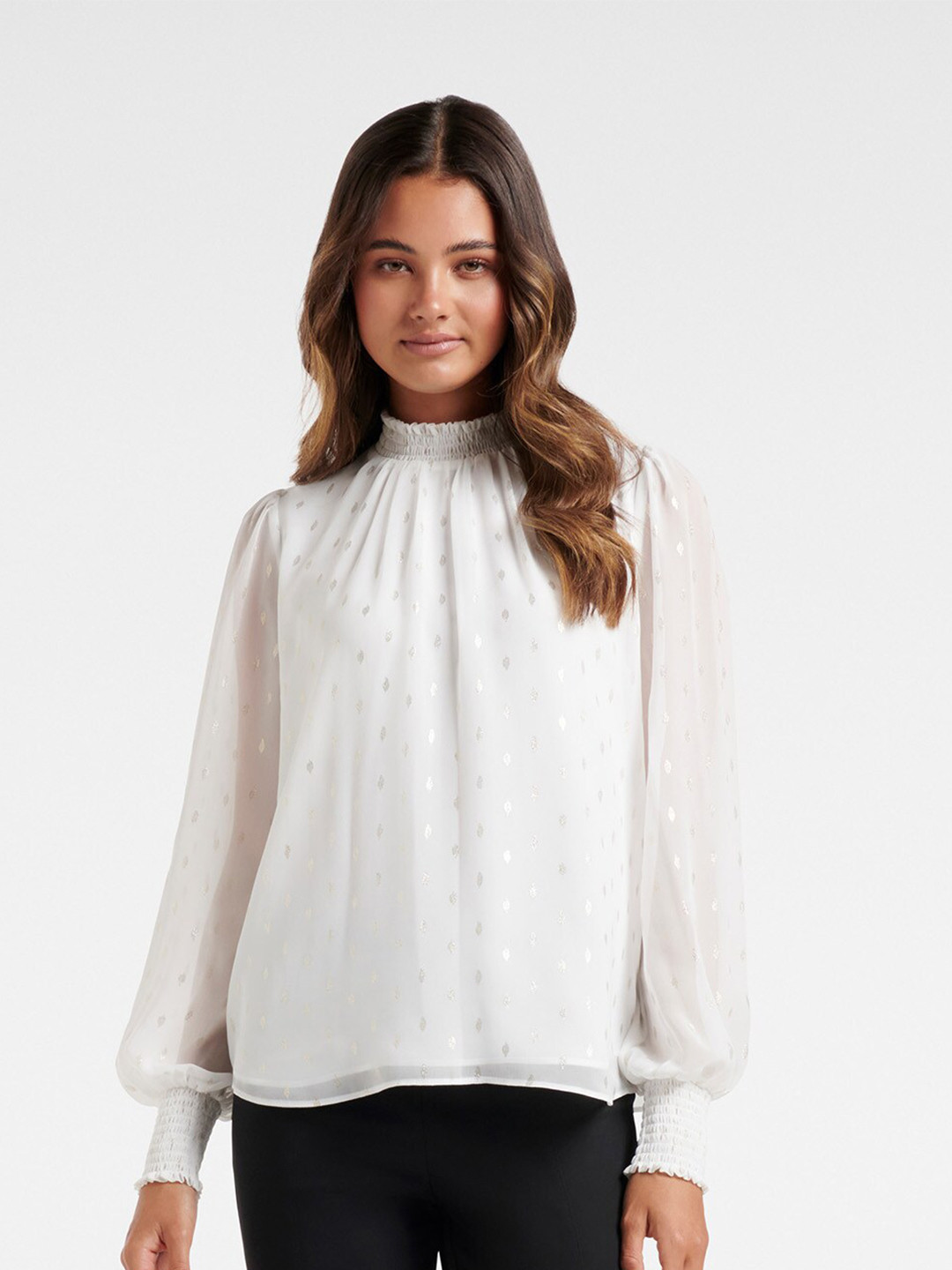

Forever New Women White Printed Top