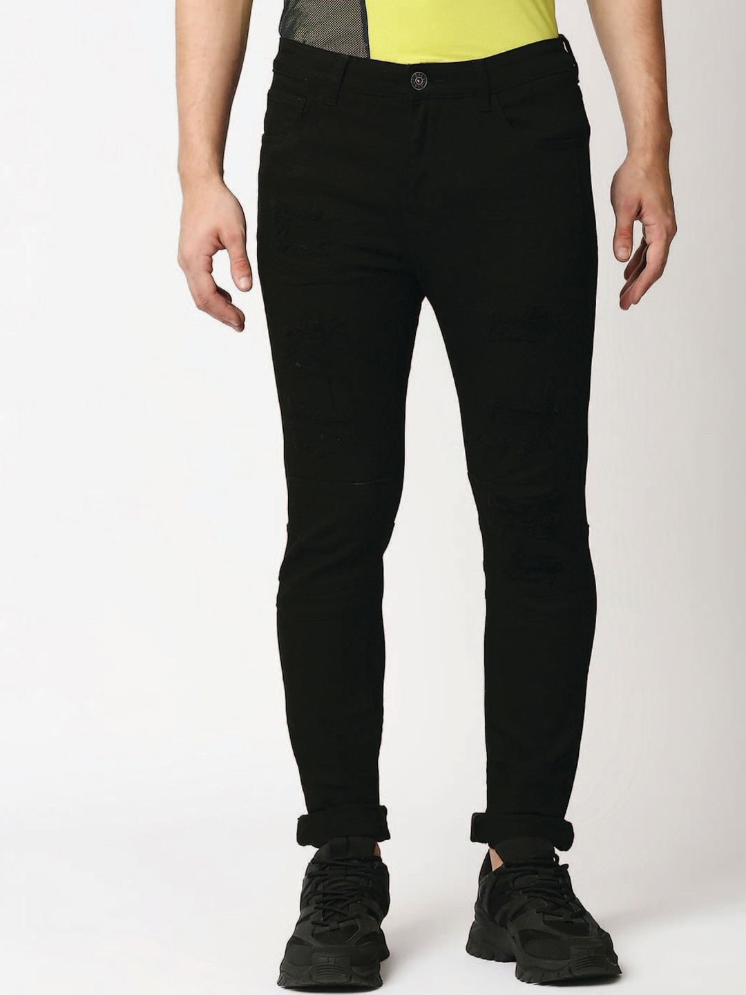 

WAIMEA Men Black Solid Skinny Fit Stretchable Cotton Jeans
