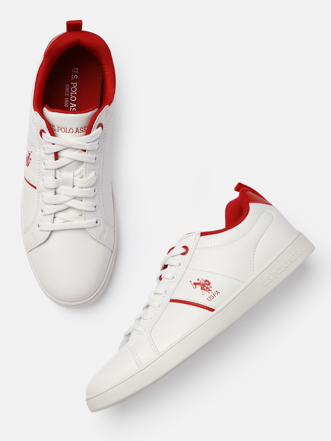 

U.S. Polo Assn. Men Off-White Solid Sneakers
