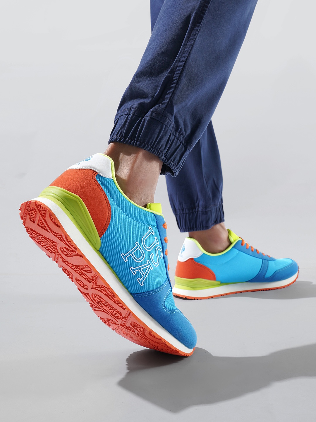 

U.S. Polo Assn. Men Blue Solid Sneakers