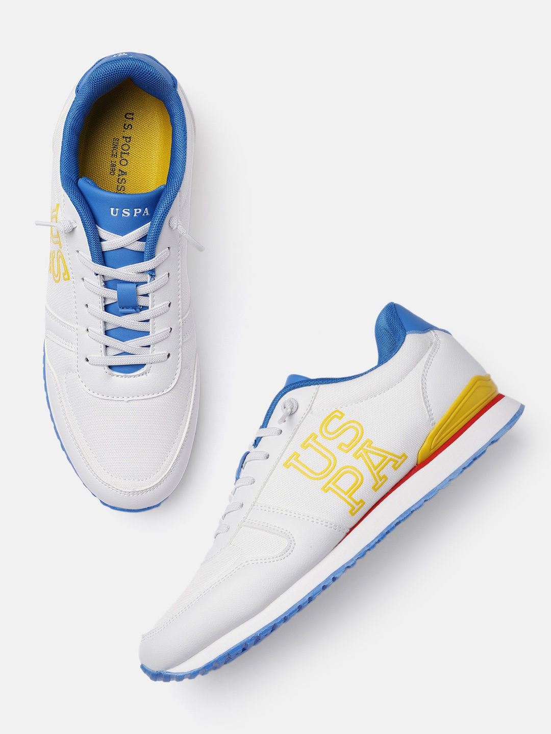 

U.S. Polo Assn. Men White Solid Sneakers