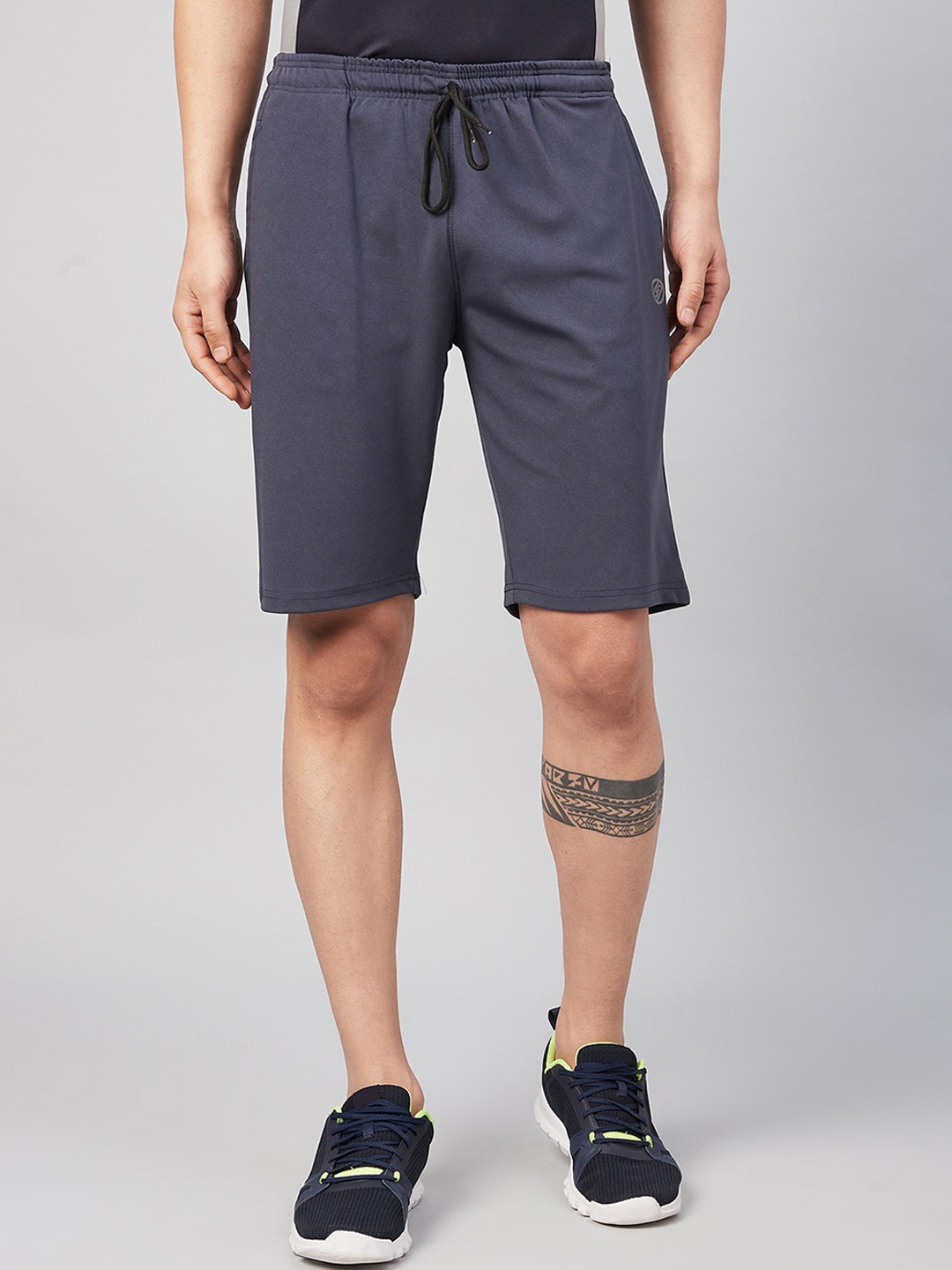 

GRITSTONES Men Grey High-Rise Rapid Dry Running Shorts