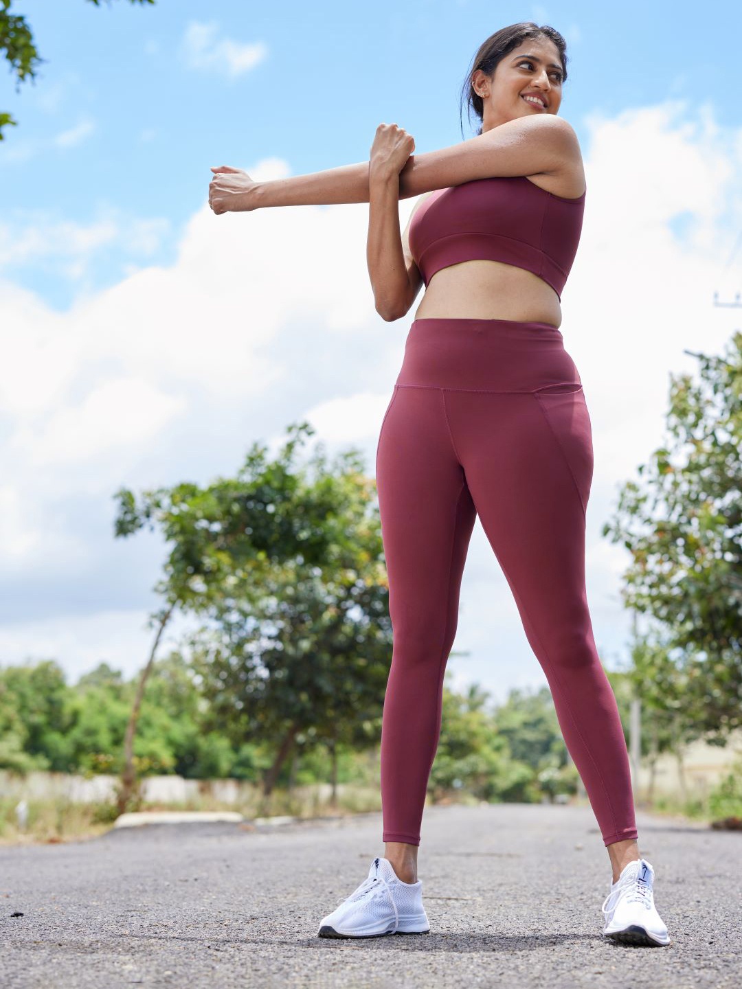 

Blissclub Women Burgundy Super Stretchy & High Waisted The Ultimate Leggings