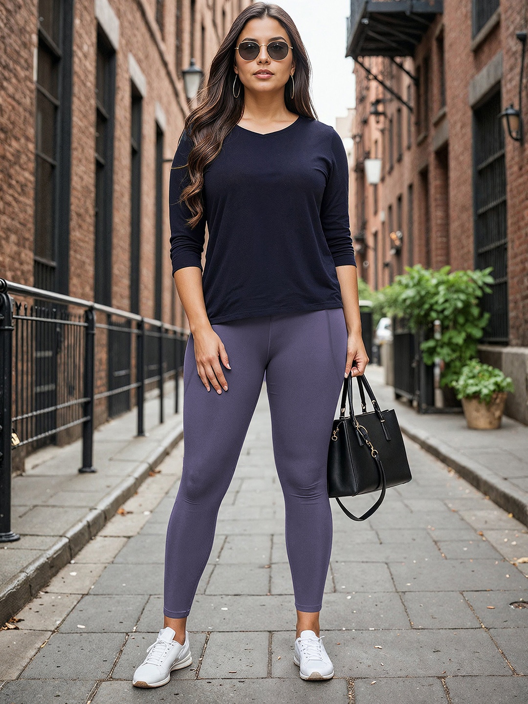 

Blissclub Women Lavender Super Stretchy & High Waisted The Ultimate Leggings, Mauve