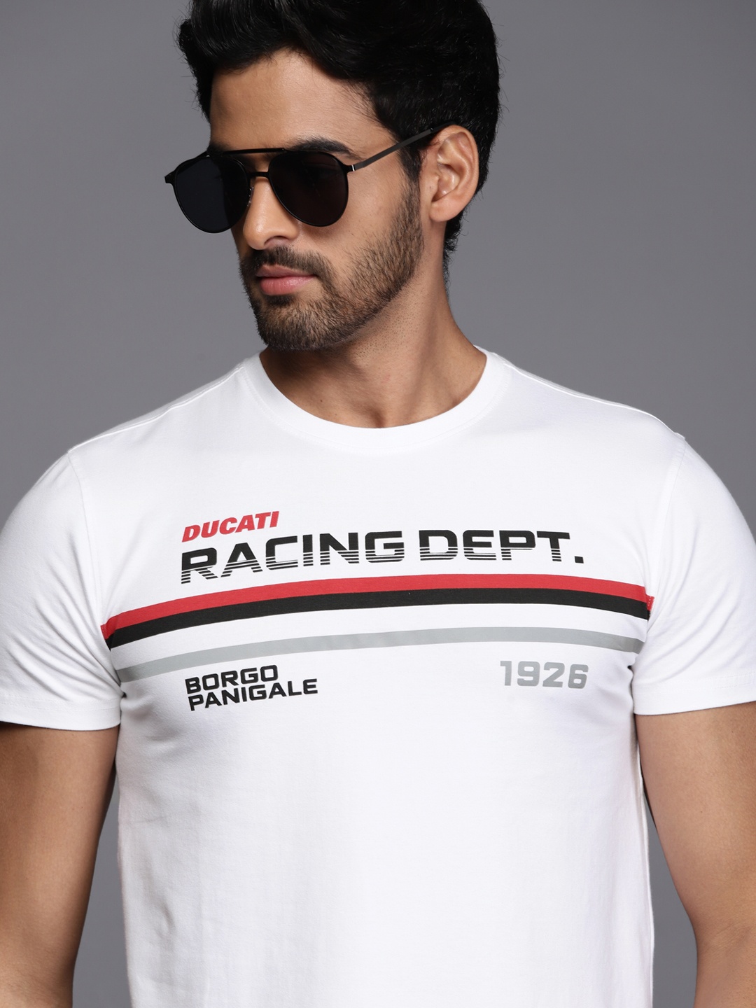 

Ducati Men White Typography Printed T-shirt