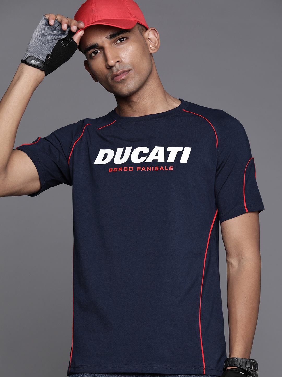 

Ducati Brand Logo Printed T-shirt, Navy blue