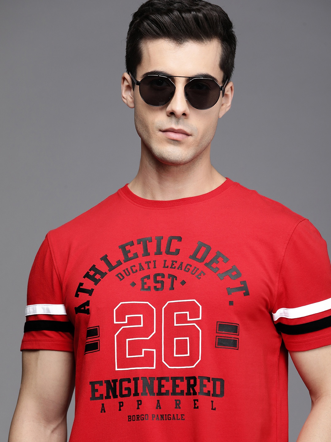 

Ducati Men Red & Black Printed T-shirt