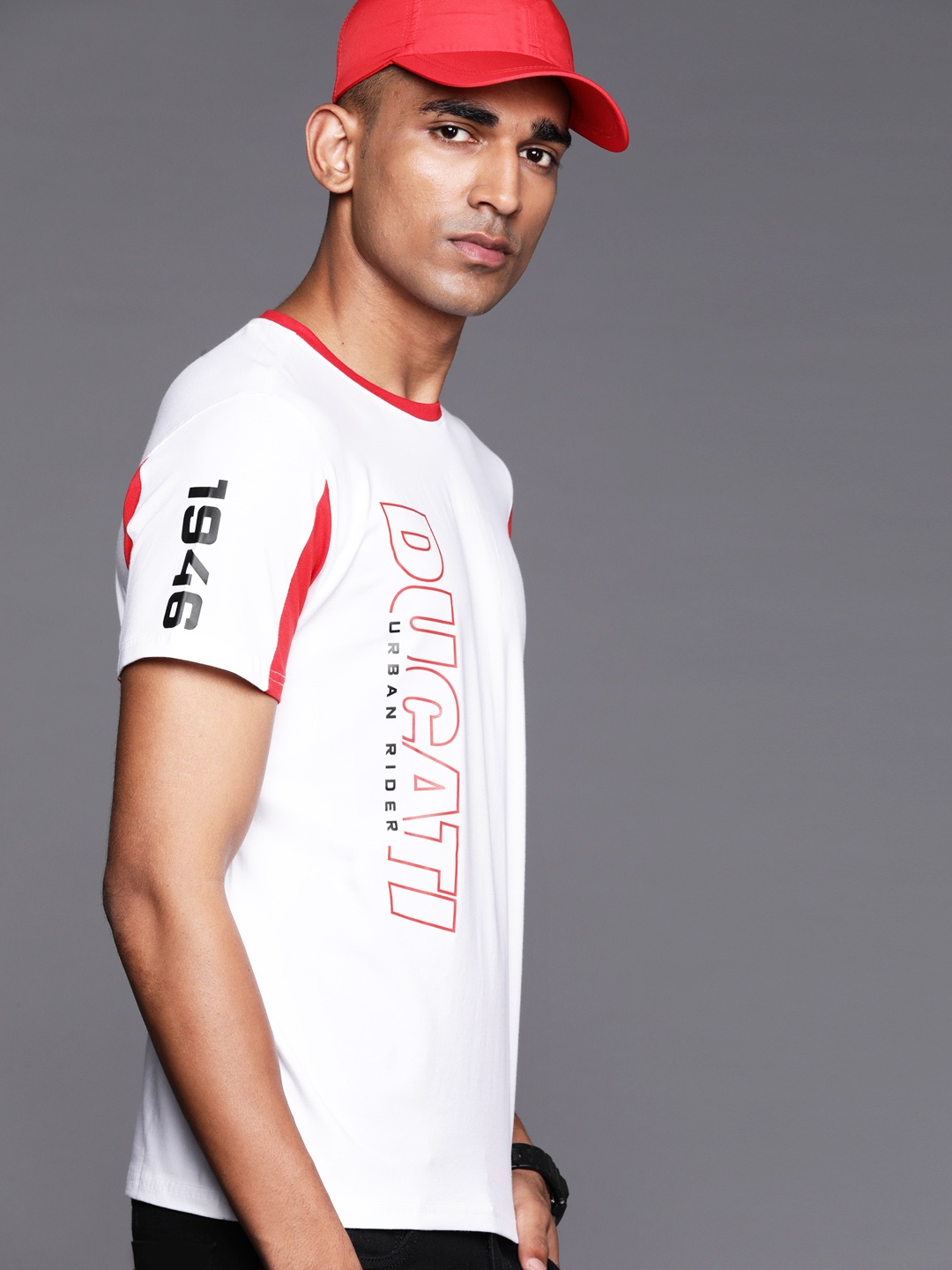 

Ducati Brand Logo Printed T-shirt, White