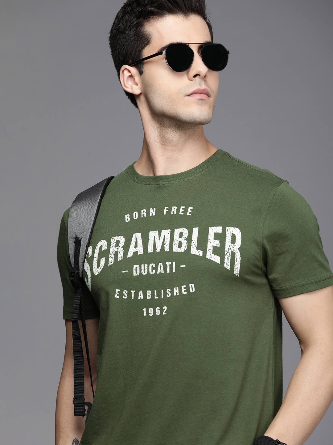 

Ducati Men Green Typography Printed T-shirt