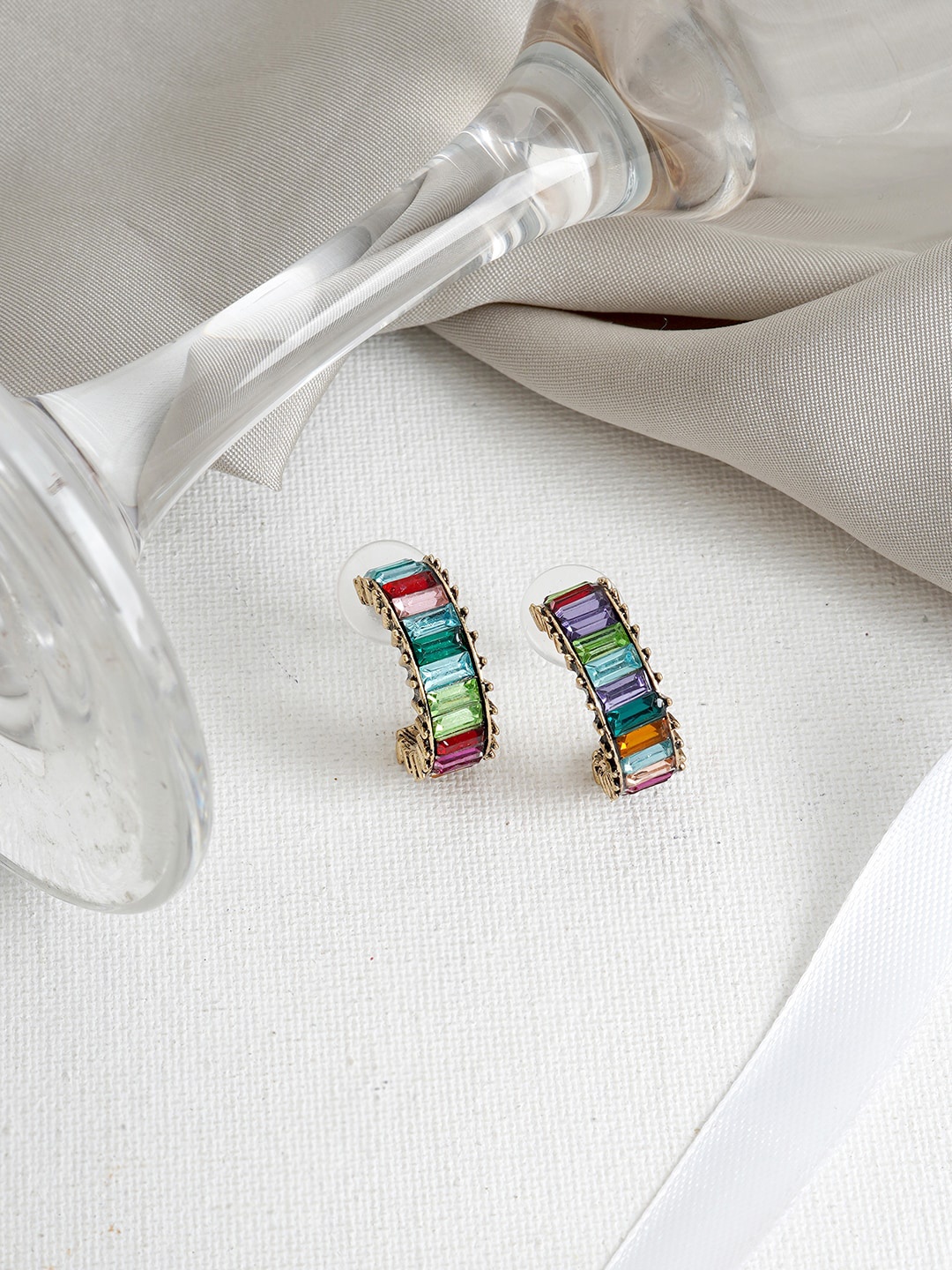 

JOKER & WITCH Multicoloured Contemporary Studs Earrings, Multi