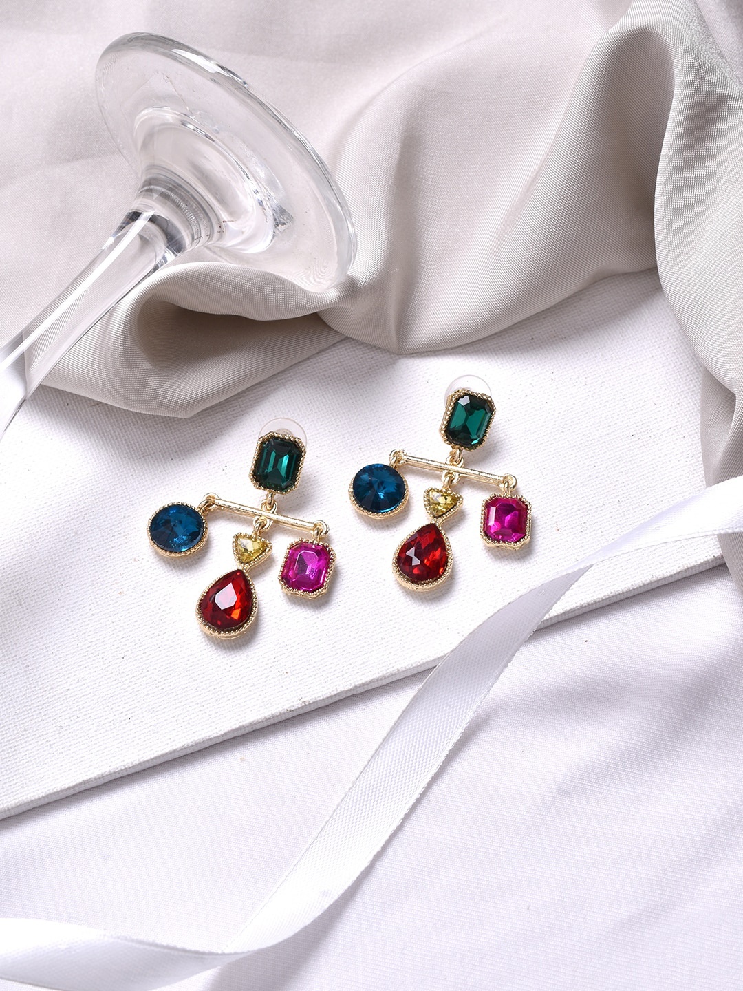

JOKER & WITCH Multicoloured Contemporary Studs Earrings, Multi