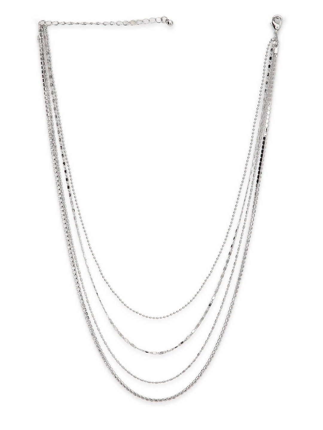 

FOREVER 21 Silver-Toned Layered Necklace