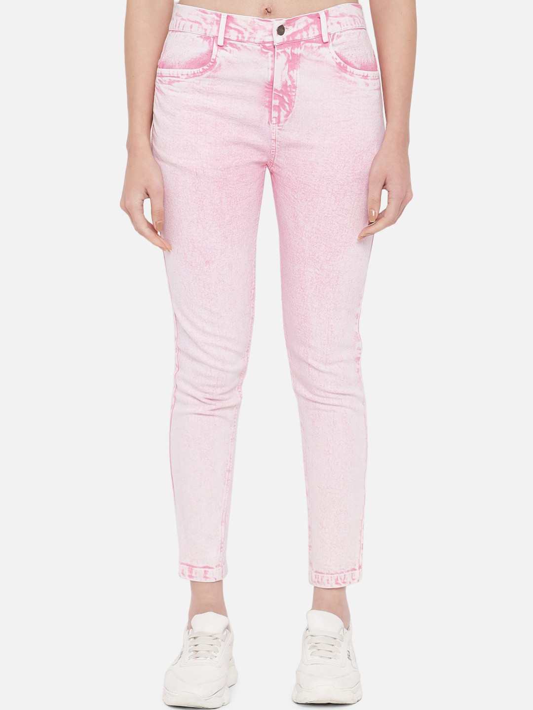 

Orchid Blues Women Pink Skinny Fit High-Rise Heavy Fade Jeans
