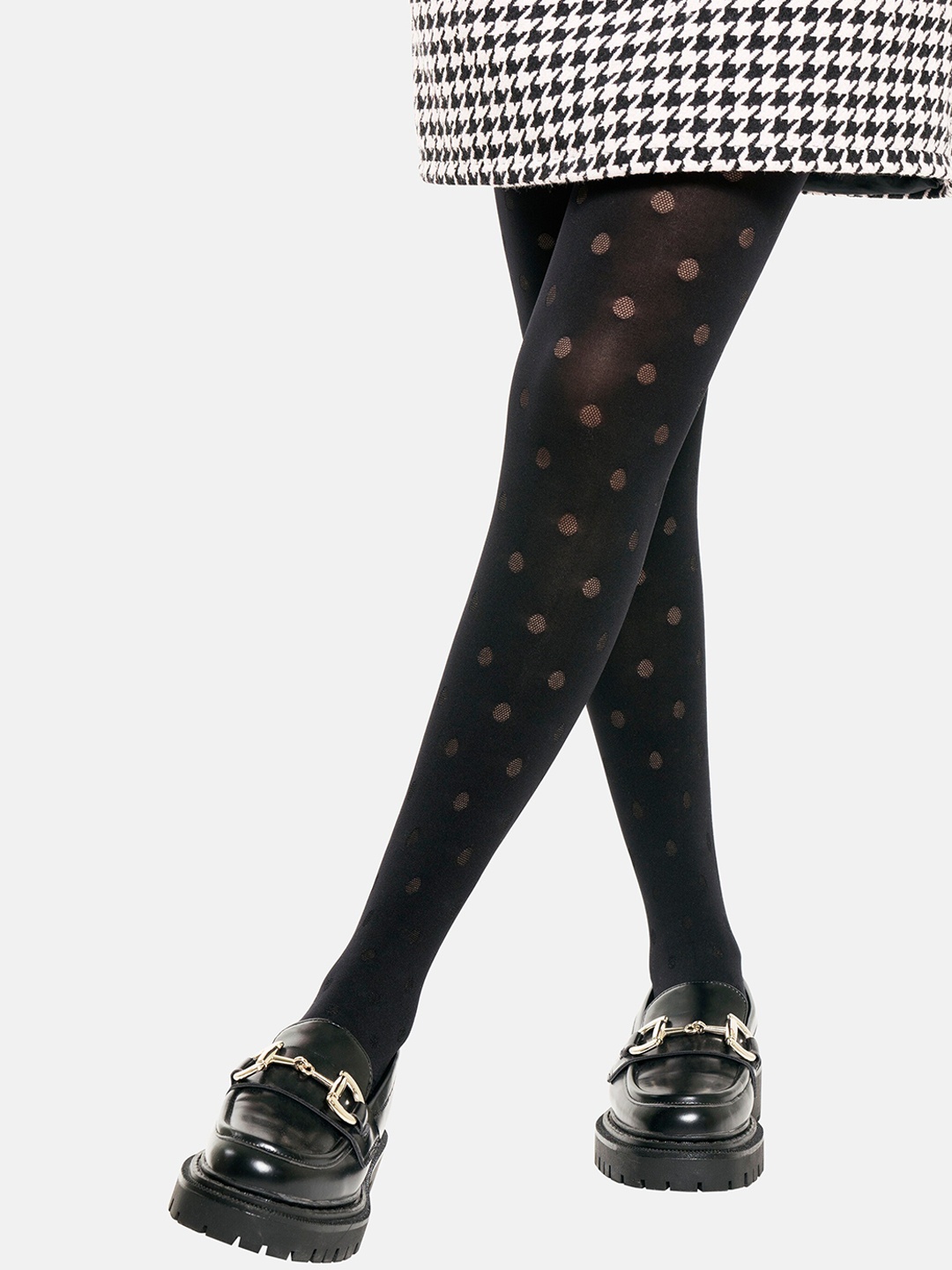 

Theater Women Black Self-Design Opaque Stockings
