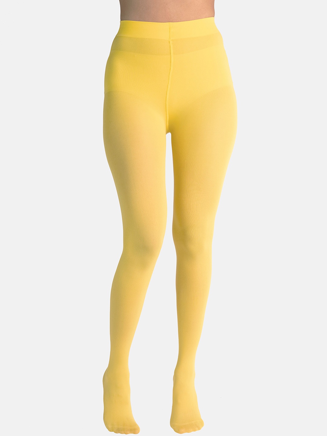 

Theater Women Yellow Solid Opaque Stockings