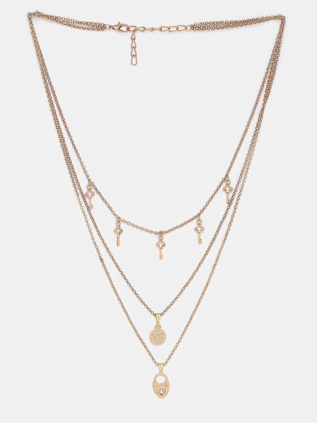 

20Dresses Women Gold-Toned 3 Layered Necklace