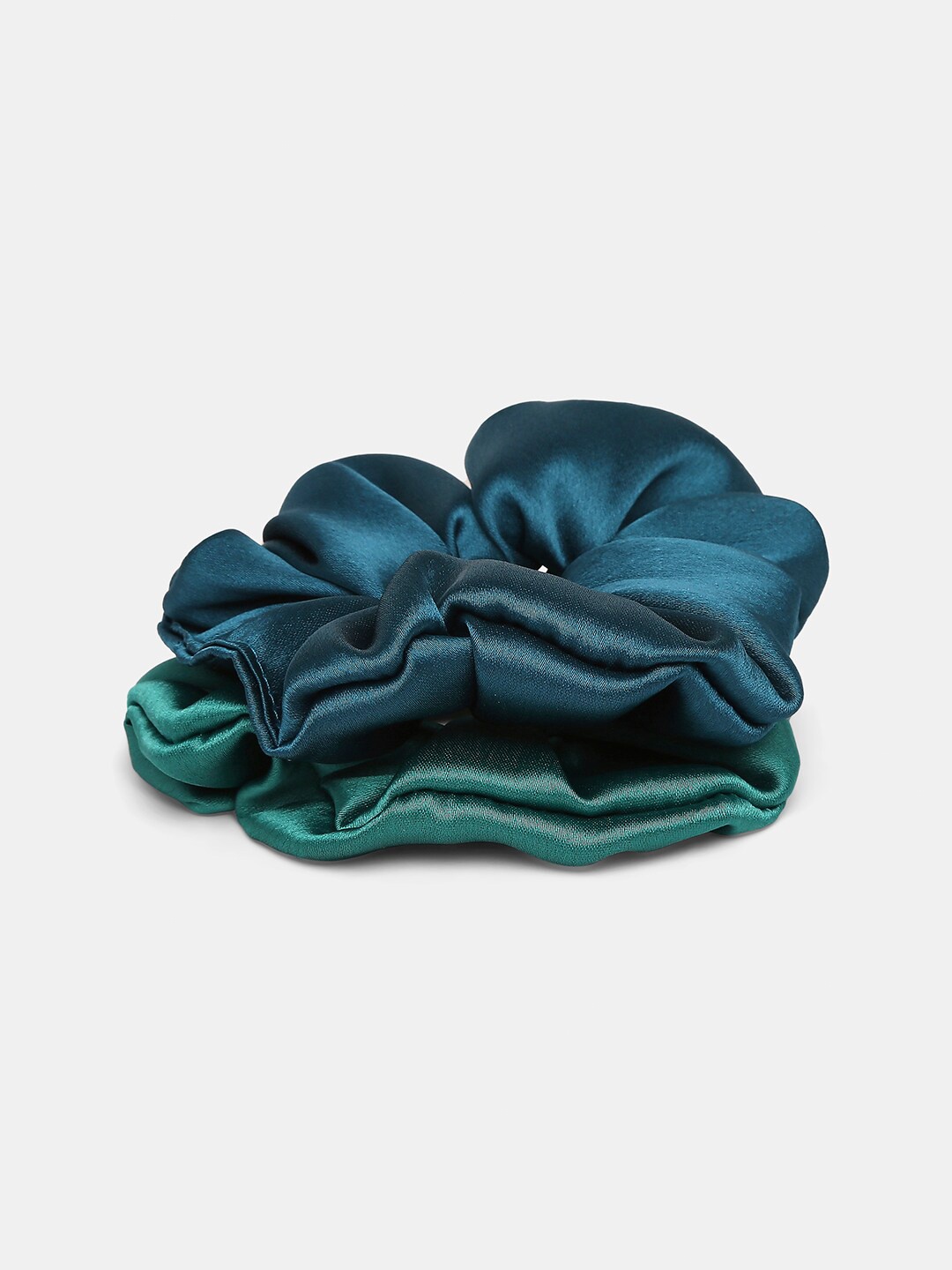 

20Dresses Women Blue & Green Set of 2 Scrunchie Ponytail Holders