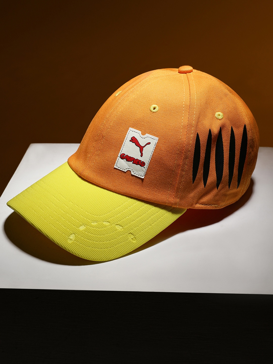 

Puma Kids Orange & Yellow Printed Garfield Youth Baseball Cap
