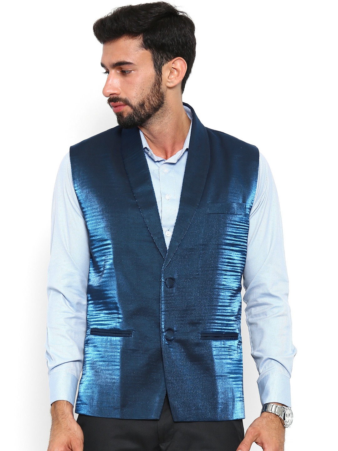 

Shaftesbury London Blue Waistcoat
