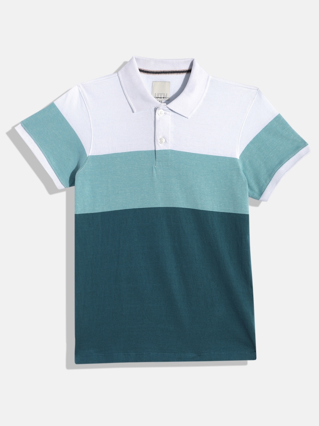 

UTH by Roadster Boys Colourblocked Polo Collar T-shirt, White