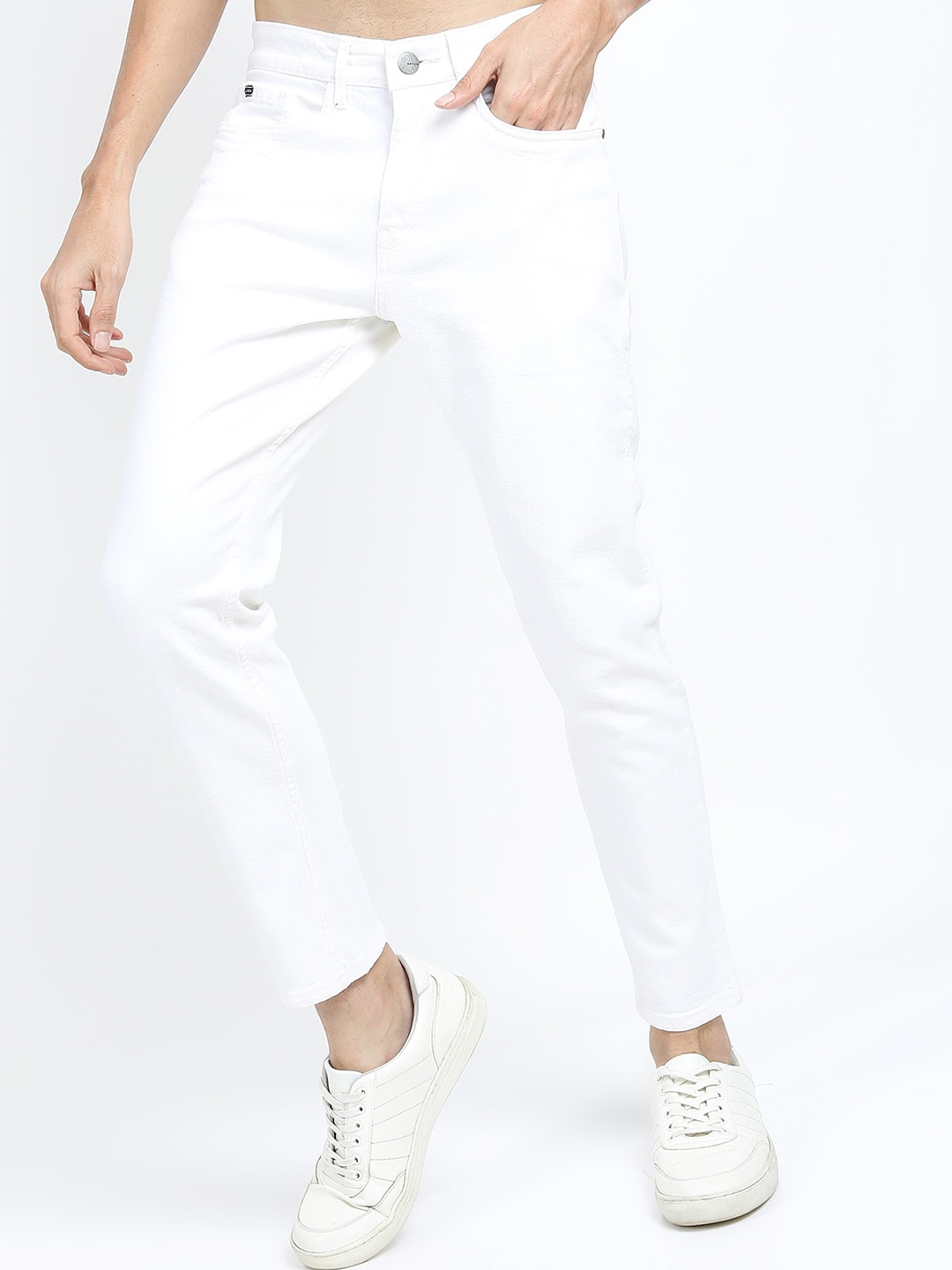 

KETCH Men White Tapered Fit Stretchable Taperd Fit Jeans