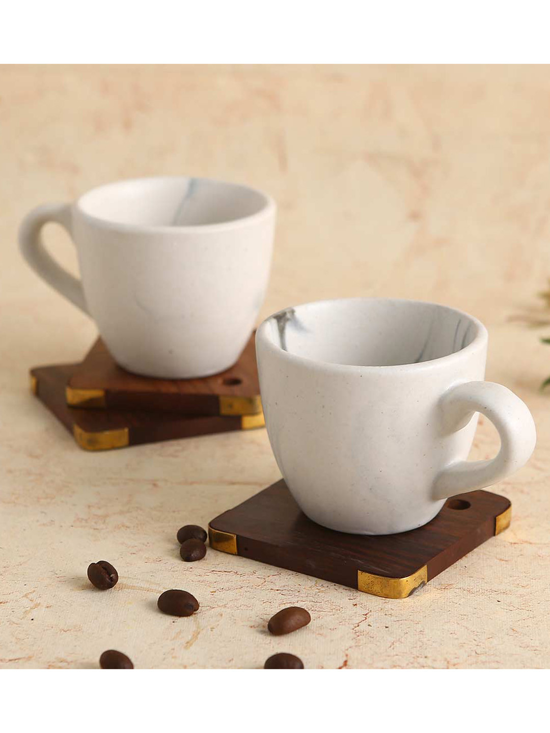 

Wonderchef White Set of 2 Marble Teramo Stoneware Espresso Cup
