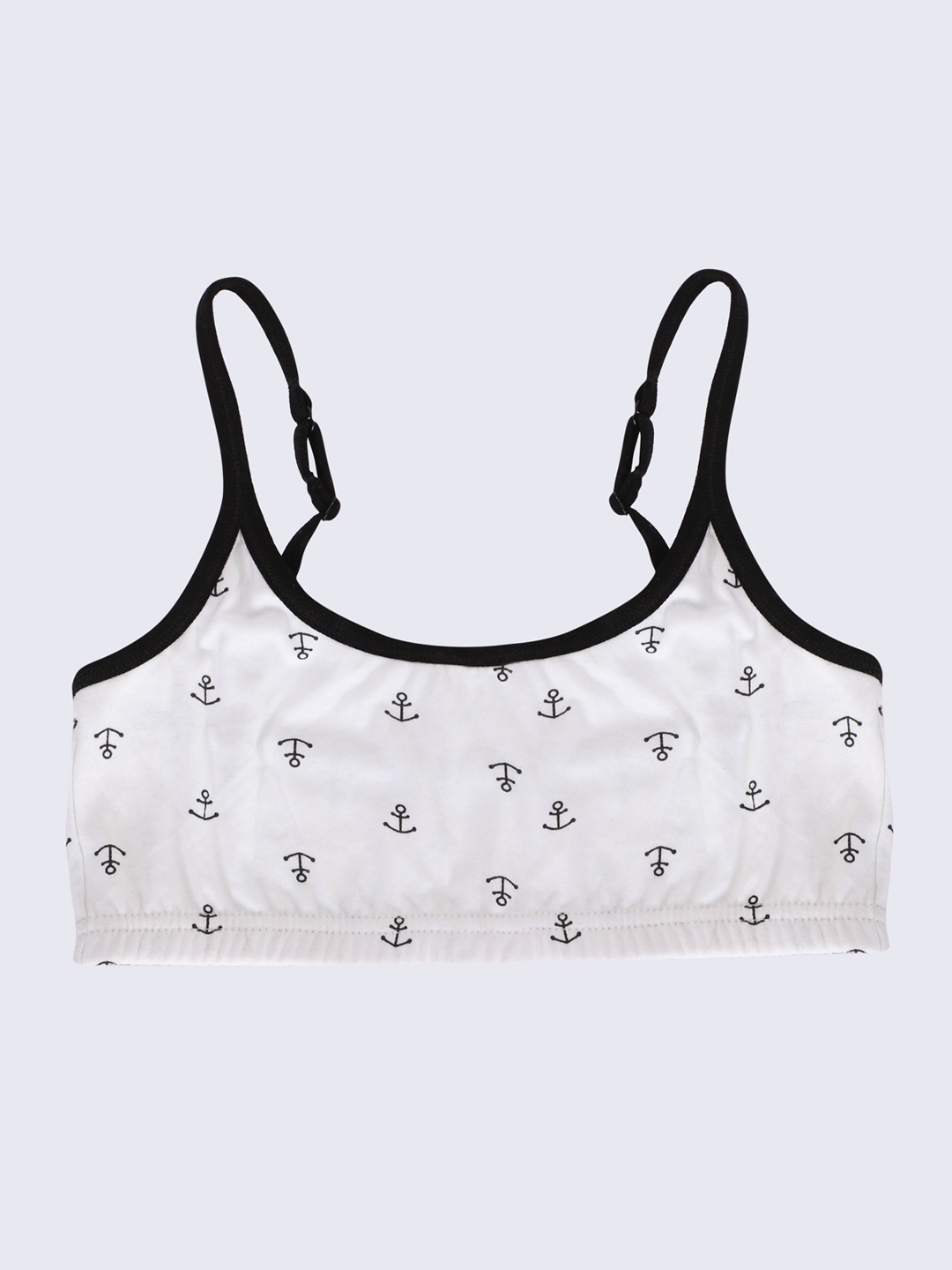 

YK White & Black Conversation Printed Cotton Beginners Bra