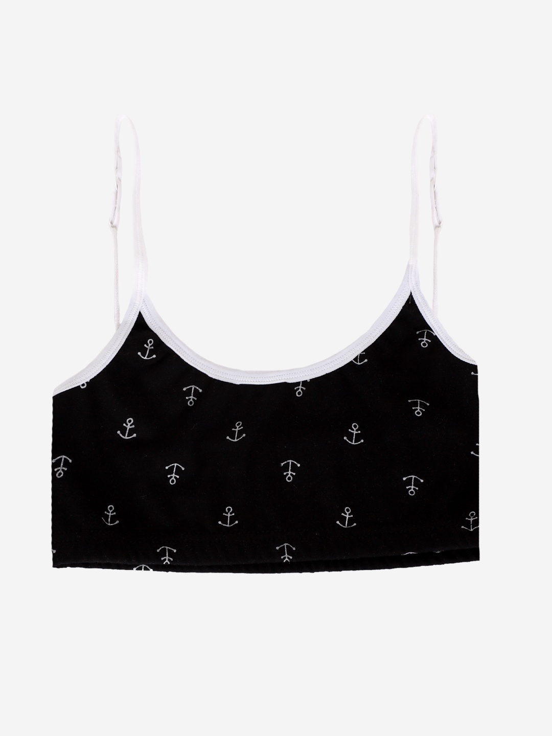 

YK Black & White Printed Non Padded Non wired Sports Bra