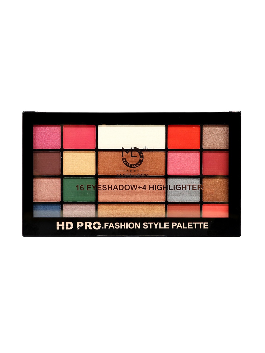 

MATTLOOK 16 Eyeshadow + 4 Highlighter HD Pro Fashion Style Palette - 02, Multi