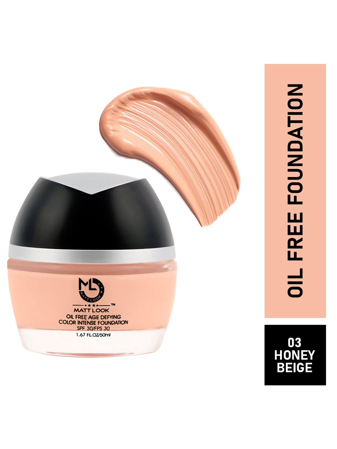 

MATTLOOK Oil-Free Age Defying Color Intense Foundation SPF 30/FPS 30 - Honey Beige 03