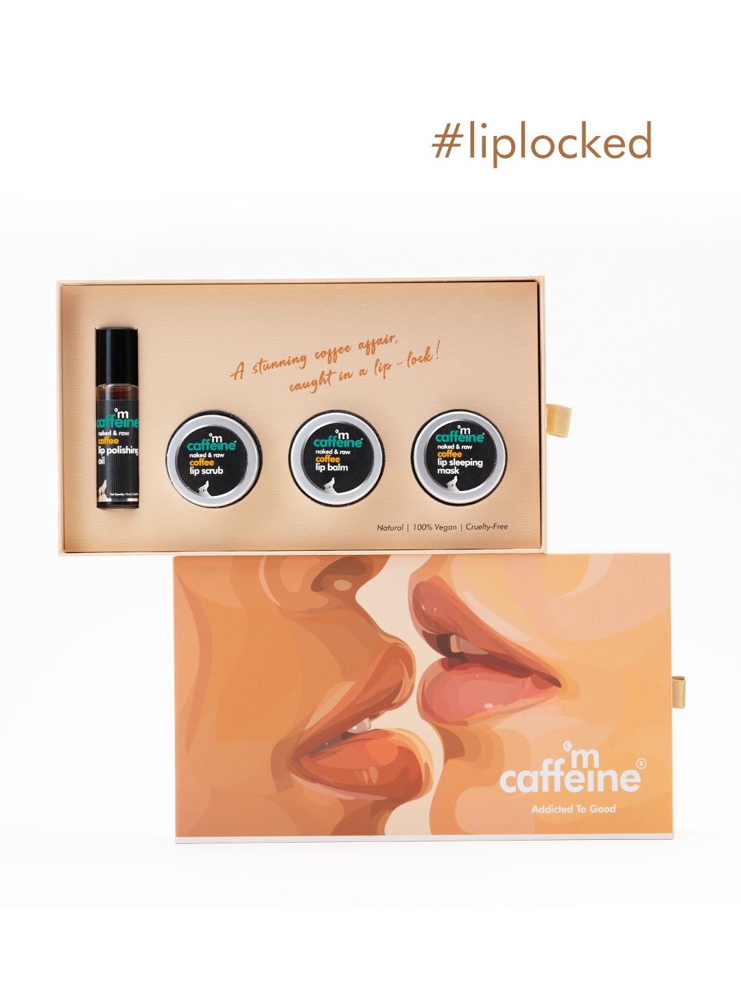 

MCaffeine Coffee Addiction Lip Gift Kit - A Stunning Coffee Affair, Brown