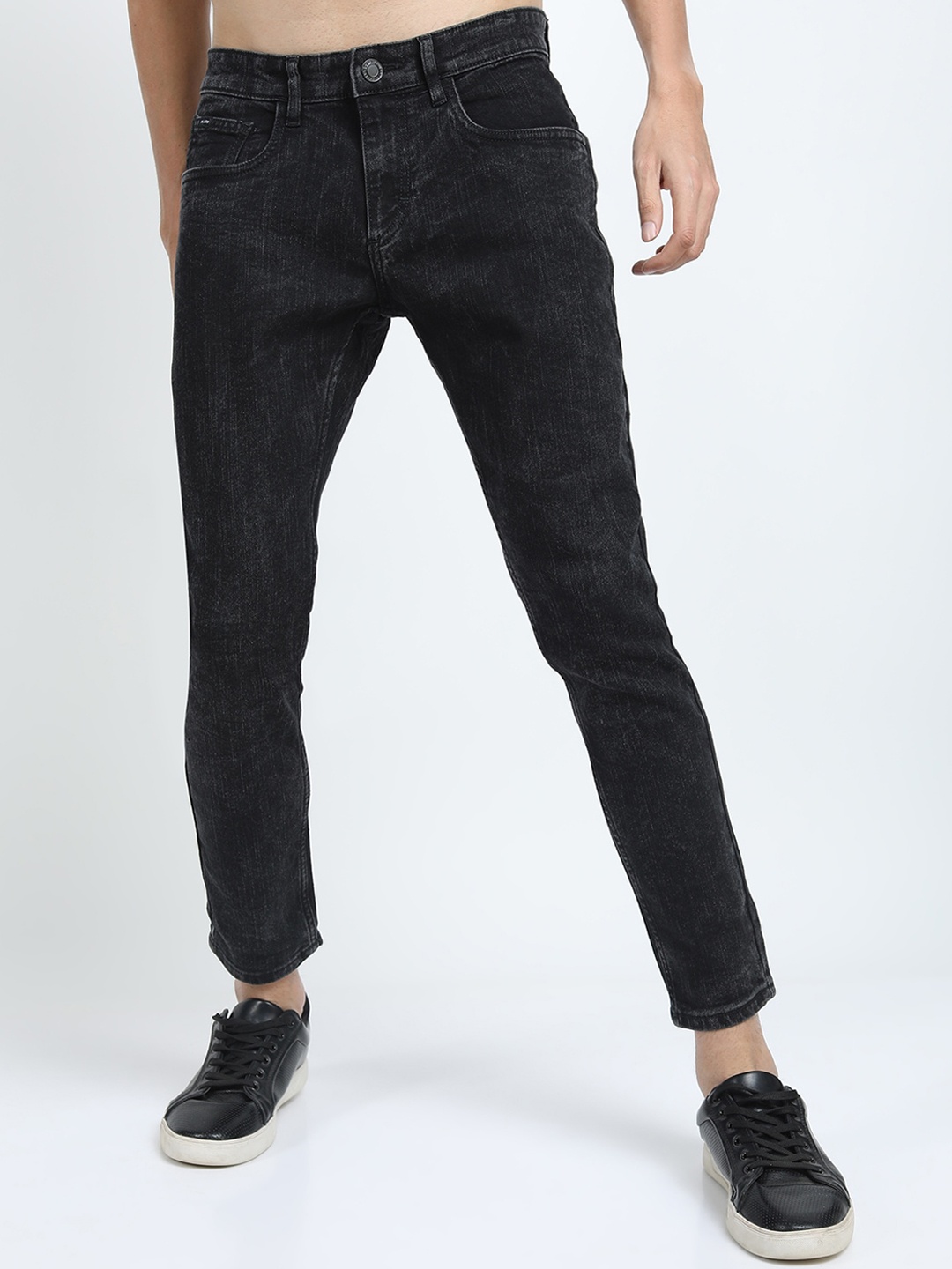 

HIGHLANDER Men Black Tapered Fit Stretchable Jeans