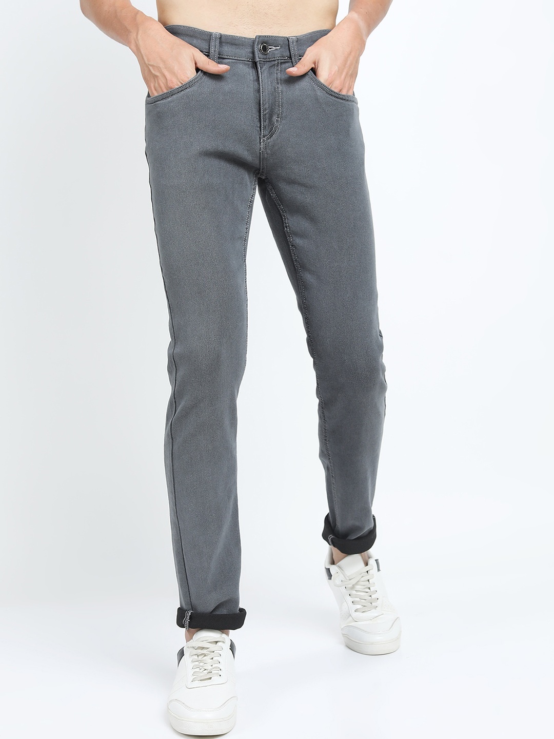 

HIGHLANDER Men Grey Slim Fit Stretchable Jeans
